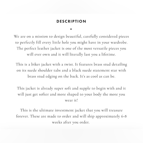 Lone Star Leather Biker Jacket NWT SZ XS - Picture 15 of 15